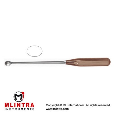 FiberGrip™ Volkmann Bone Curette Oval - Fig. 0 Stainless Steel, 27.5 cm - 10 3/4"